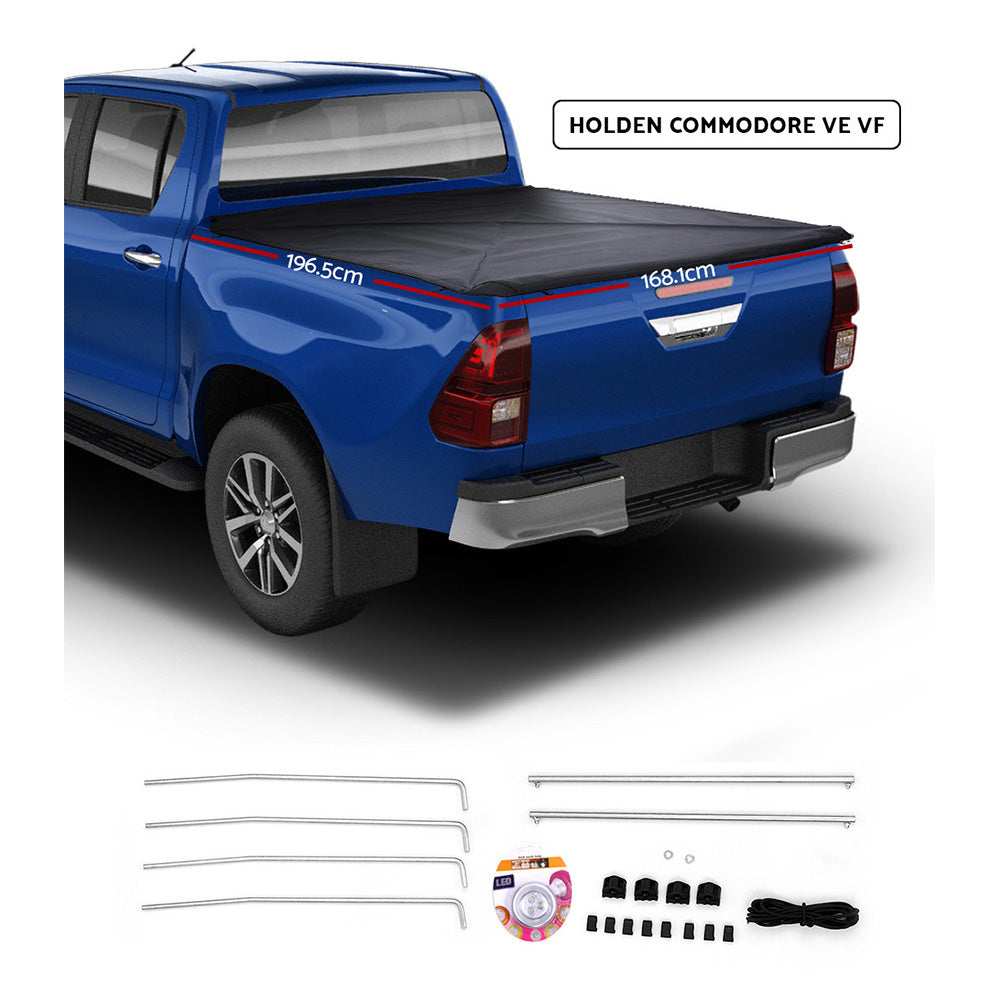 Weisshorn Fit HOLDEN COMMODORE VE VF Tonneau Cover Clip On UTE Pick Up Truck