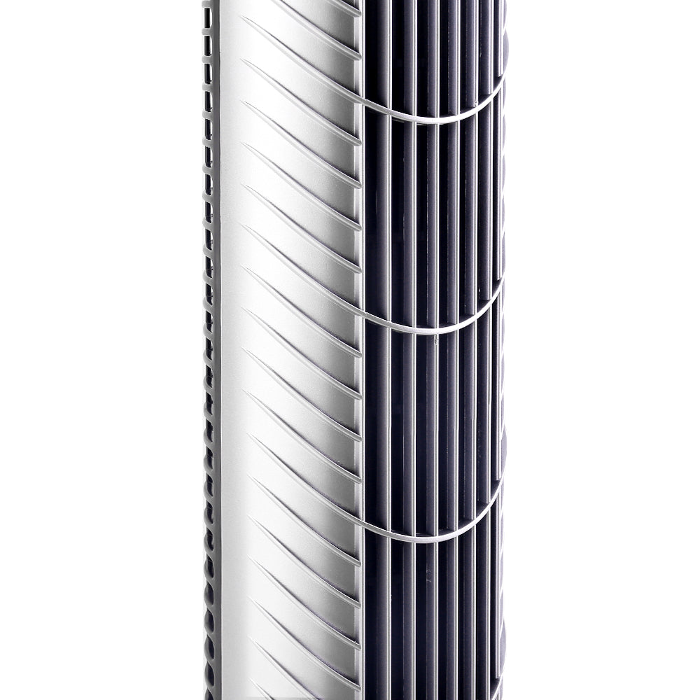 Devanti Portable Cross Flow Tower Fan - Silver