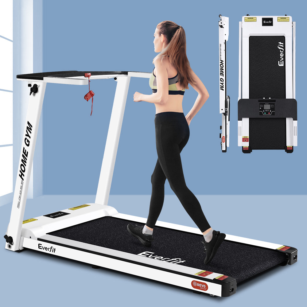 Everfit electric treadmill home gym exercise running machine fitness equipment compact fully foldable 420mm belt discount black