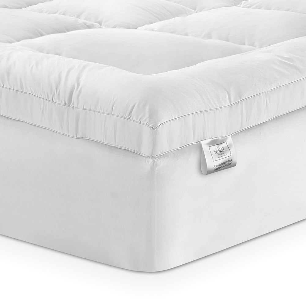 Giselle Double Mattress Topper Bamboo Fibre Pillowtop Protector