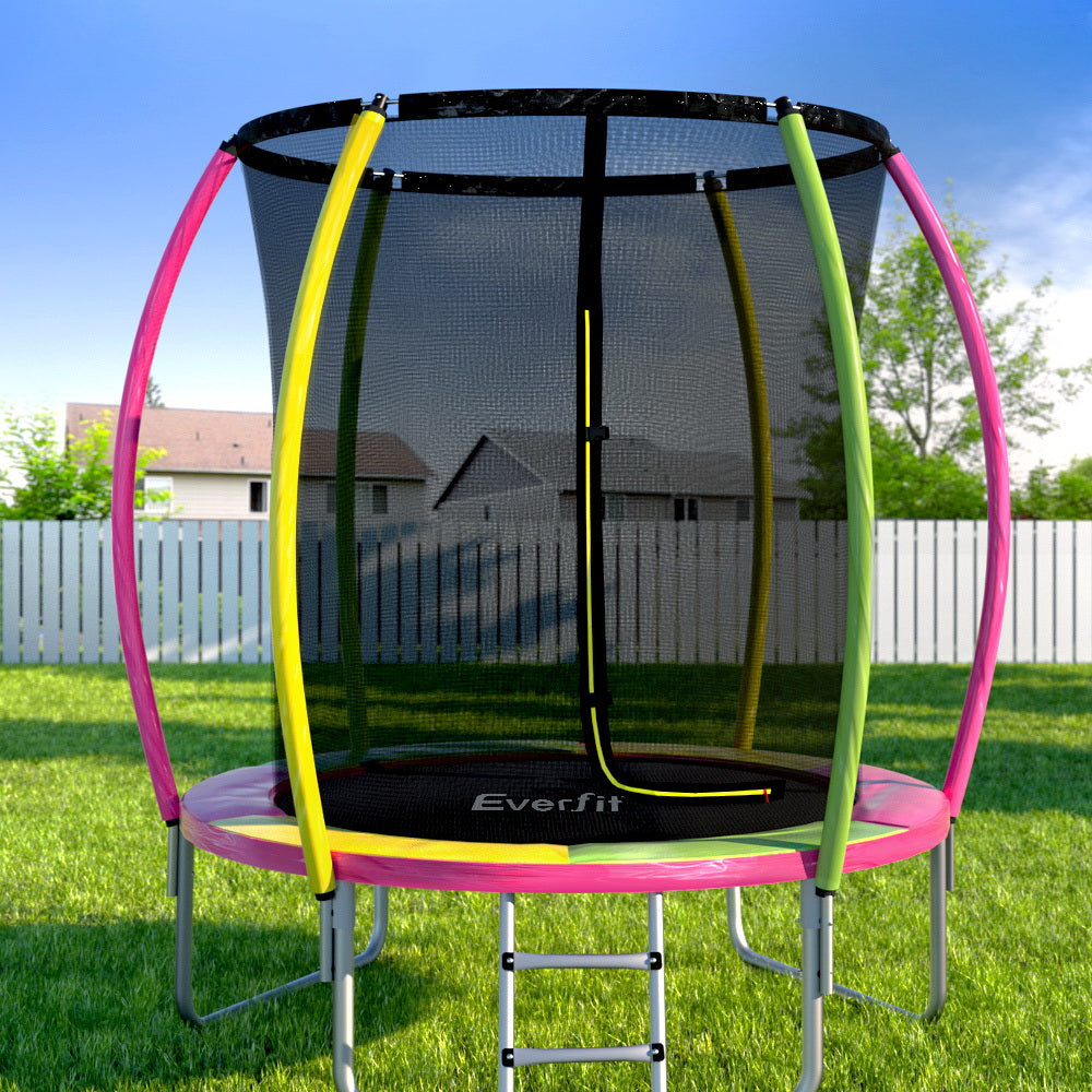 Everfit Trampoline 6FT Kids Trampolines Cover Safety Net Pad Gift Multi-colored
