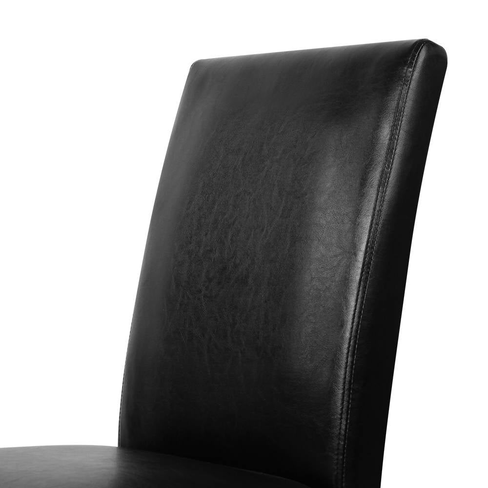 Artiss Set of 2 PU Leather Dining Chairs - Black