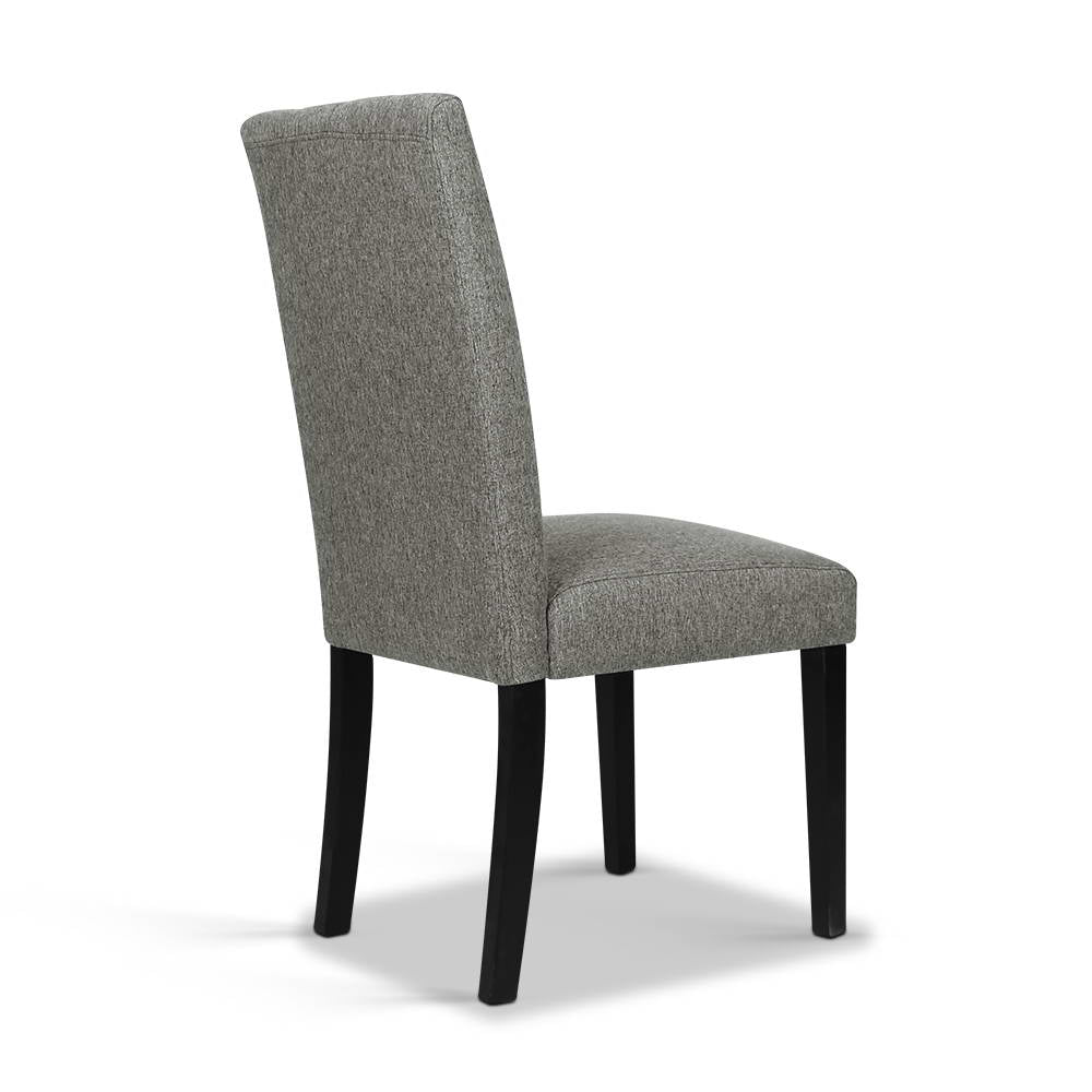 Artiss Set of 2 Fabric Dining Chair - Grey