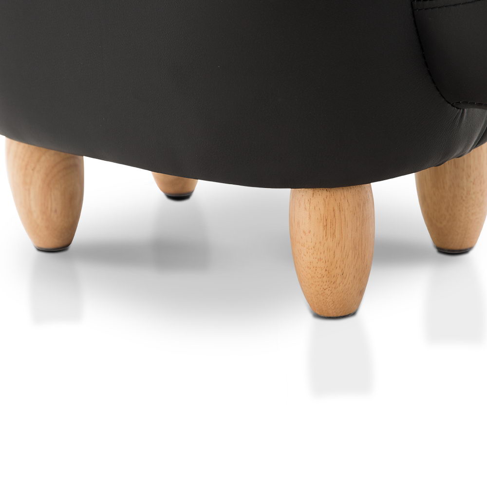 Artiss Kids Cow Animal Stool - Black