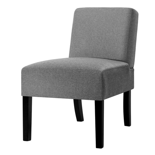 Artiss French Armchair Accent Tub Chair Modern Singe Sofa Seat Wood Grey