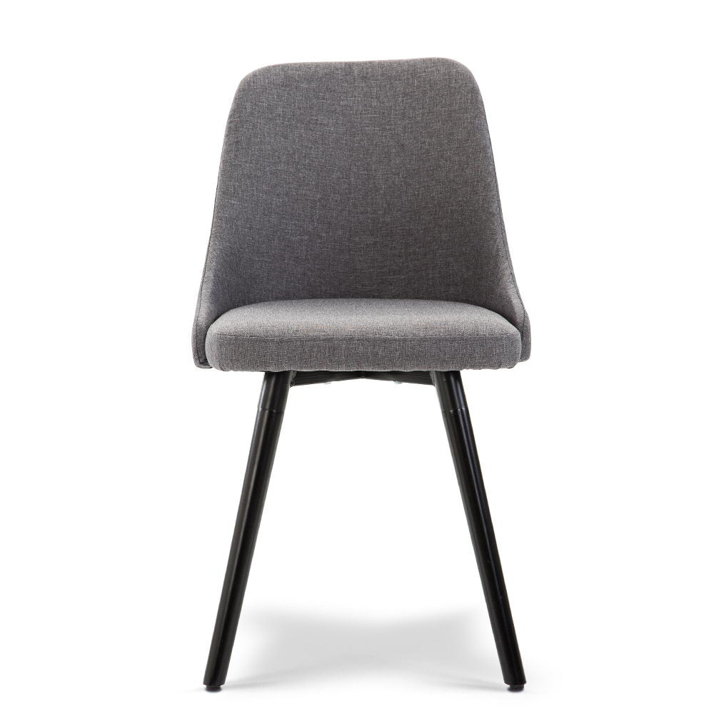 Artiss Set of 2 Fabric Dining Chair - Grey