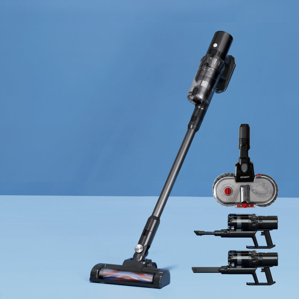 Devanti Handheld Vacuum Cleaner Mop Head Stick Vacuums Brushless Cordless 350W