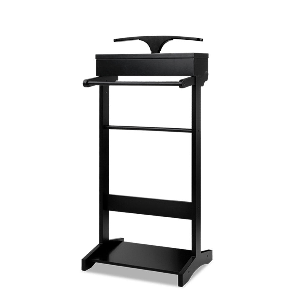 Artiss Valet Stand with Storage - Black