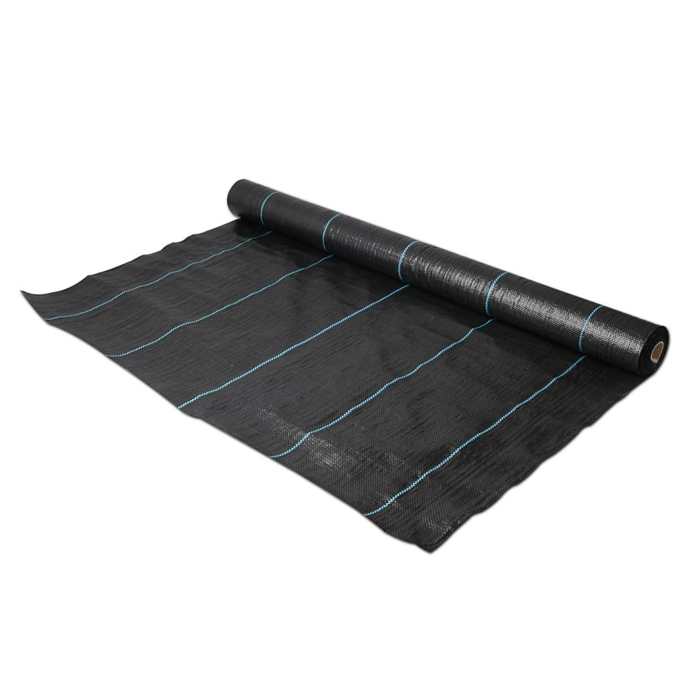 Instahut 1.83m X 100m Weedmat Weed Control Mat Woven Fabric Gardening Plant PE