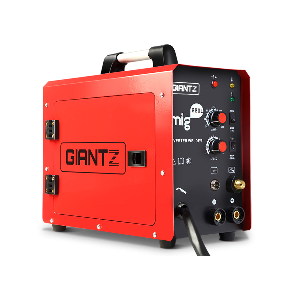 GIANTZ MIG MAG Welding Machine DC Inverter MMA Welder Gas Gasless Portable 220A
