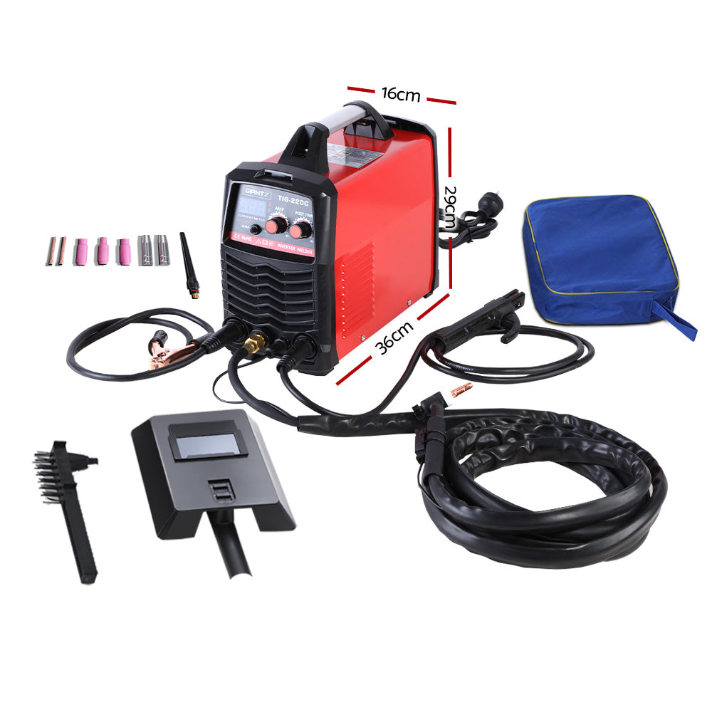 GIANTZ TIG Inverter Welder Portable MMA ARC Stick DC Gas Welding Machine 220Amp