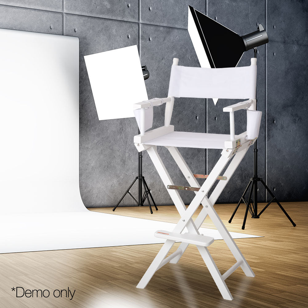 Artiss Tall Director Chair - White