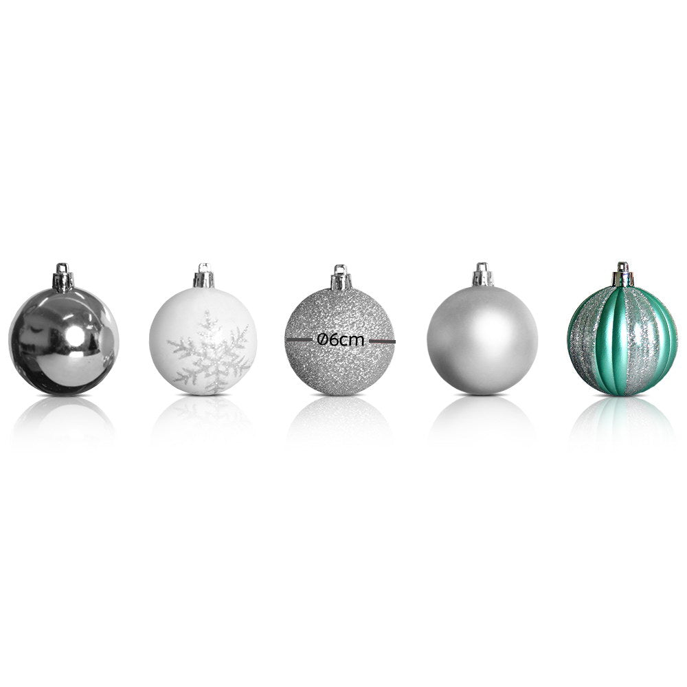 Jingle Jollys 50pcs Christmas Baubles - Silver
