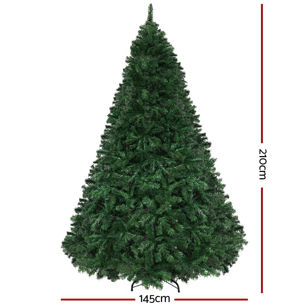 Jingle Jollys Christmas Tree 2.1M Xmas Tree 2800 LED Lights 8 Modes Multi Colour