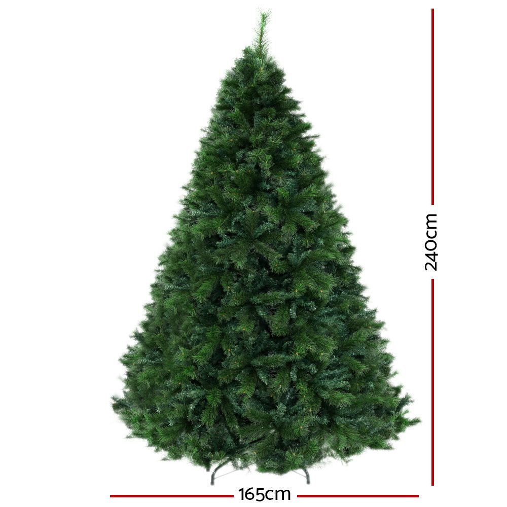 Jingle Jollys Christmas Tree 2.4M 6FT Xmas Decoration Green Home Decor 2100 Tips