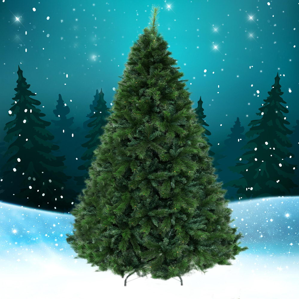 Jingle Jollys Christmas Tree 2.4M 6FT Xmas Decoration Green Home Decor 2100 Tips