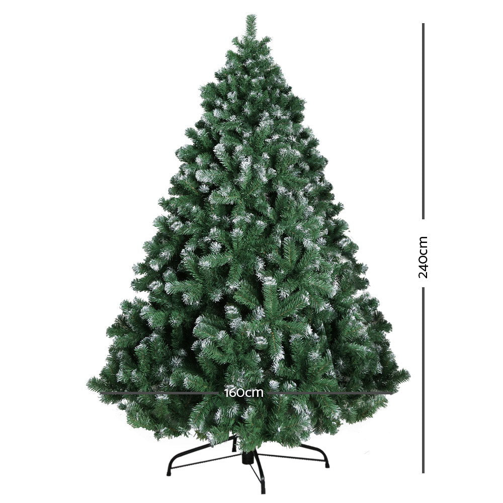 Jingle Jollys 8FT Christmas Snow Tree