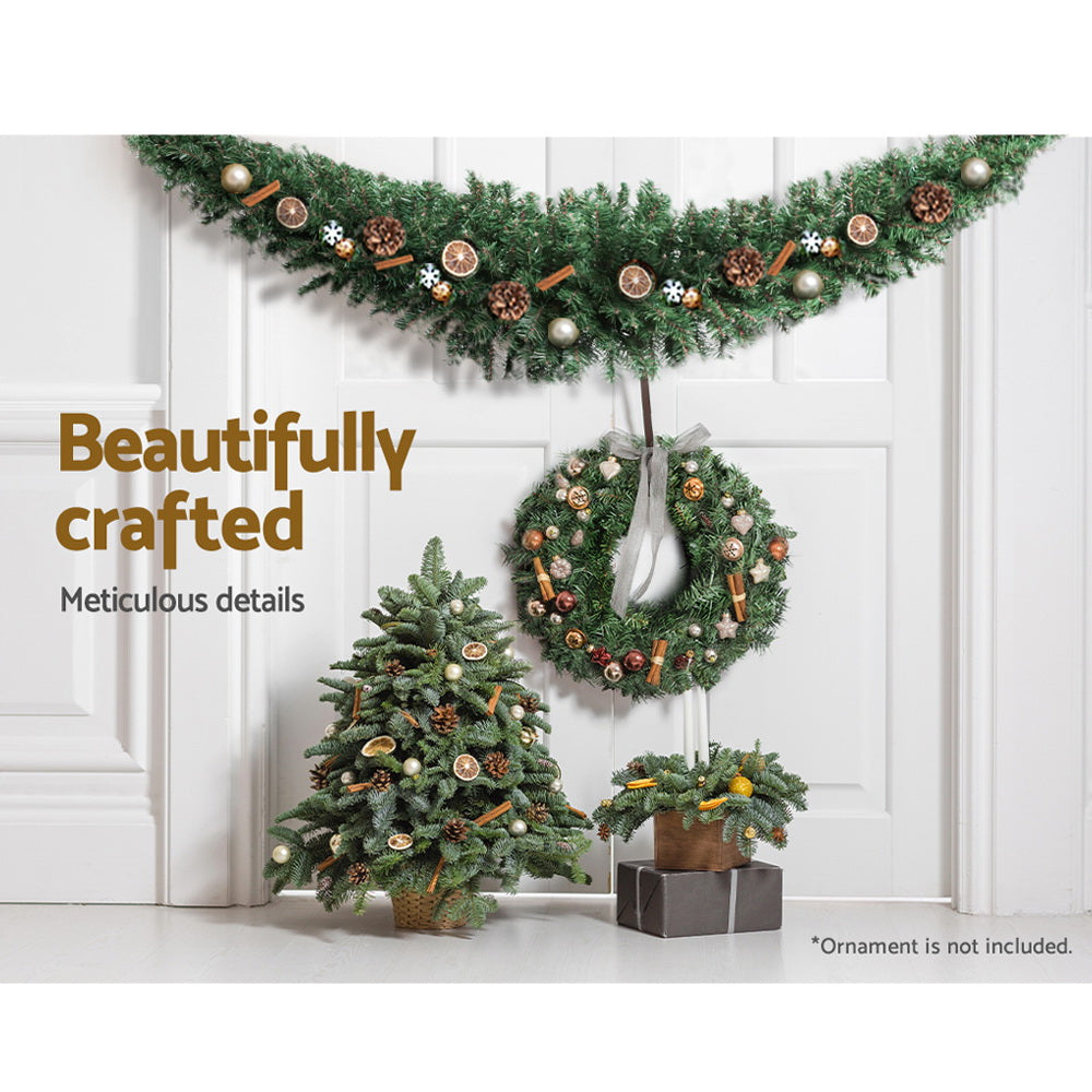 Jingle Jollys Christmas Garland 1.8M Xmas Tree Decoration Green