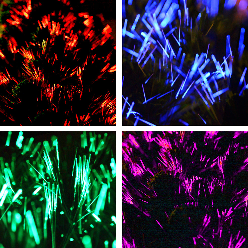 Jingle Jollys 1.8M 6FT LED Christmas Tree Optic Fiber Xmas Multi Colour Lights