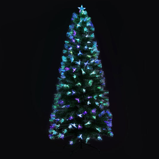 Jingle Jollys 1.8M 6FT LED Christmas Tree Xmas Multi Colour Lights Optic Fibre