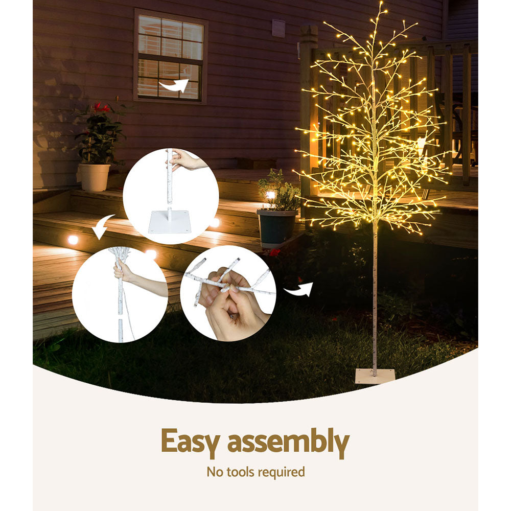 Jingle Jollys Solar Christmas Tree 2.1M 480 LED Trees With Lights Warm White