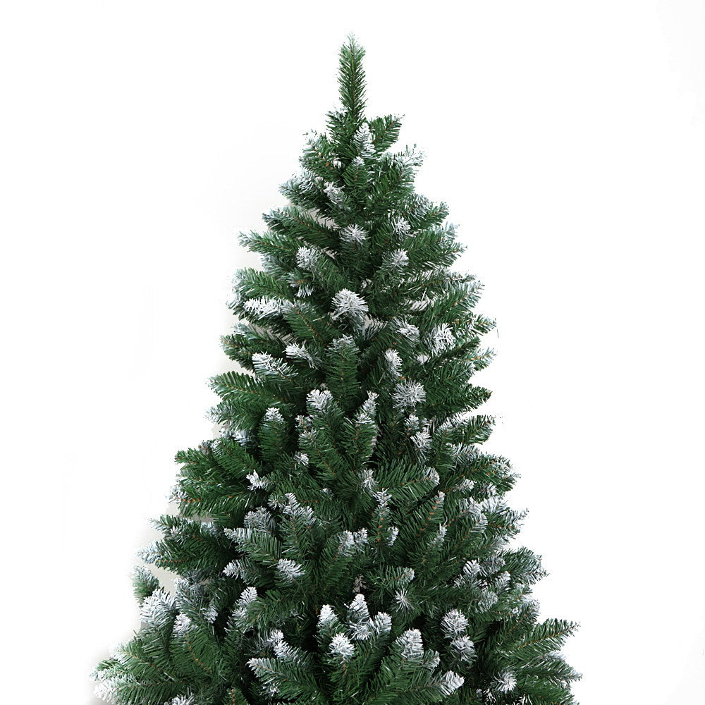 Jingle Jollys 6FT Christmas Snow Tree - Green