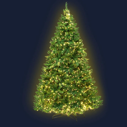Jingle Jollys 2.1M 7FT Christmas Tree 1134 LED Lights 1134 Tips Warm White Green