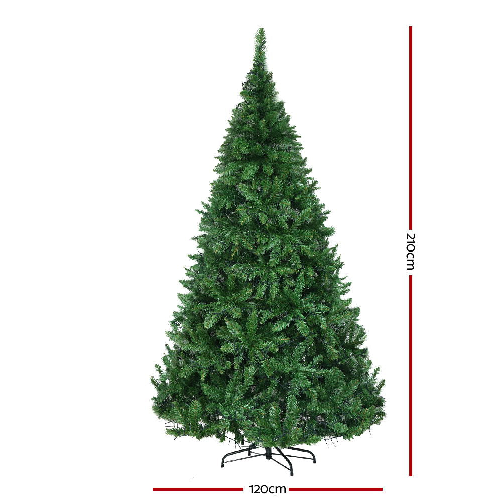 Jingle Jollys Christmas Tree 2.1M 7FT 1134 LED Light Xmas Decorations Warm White
