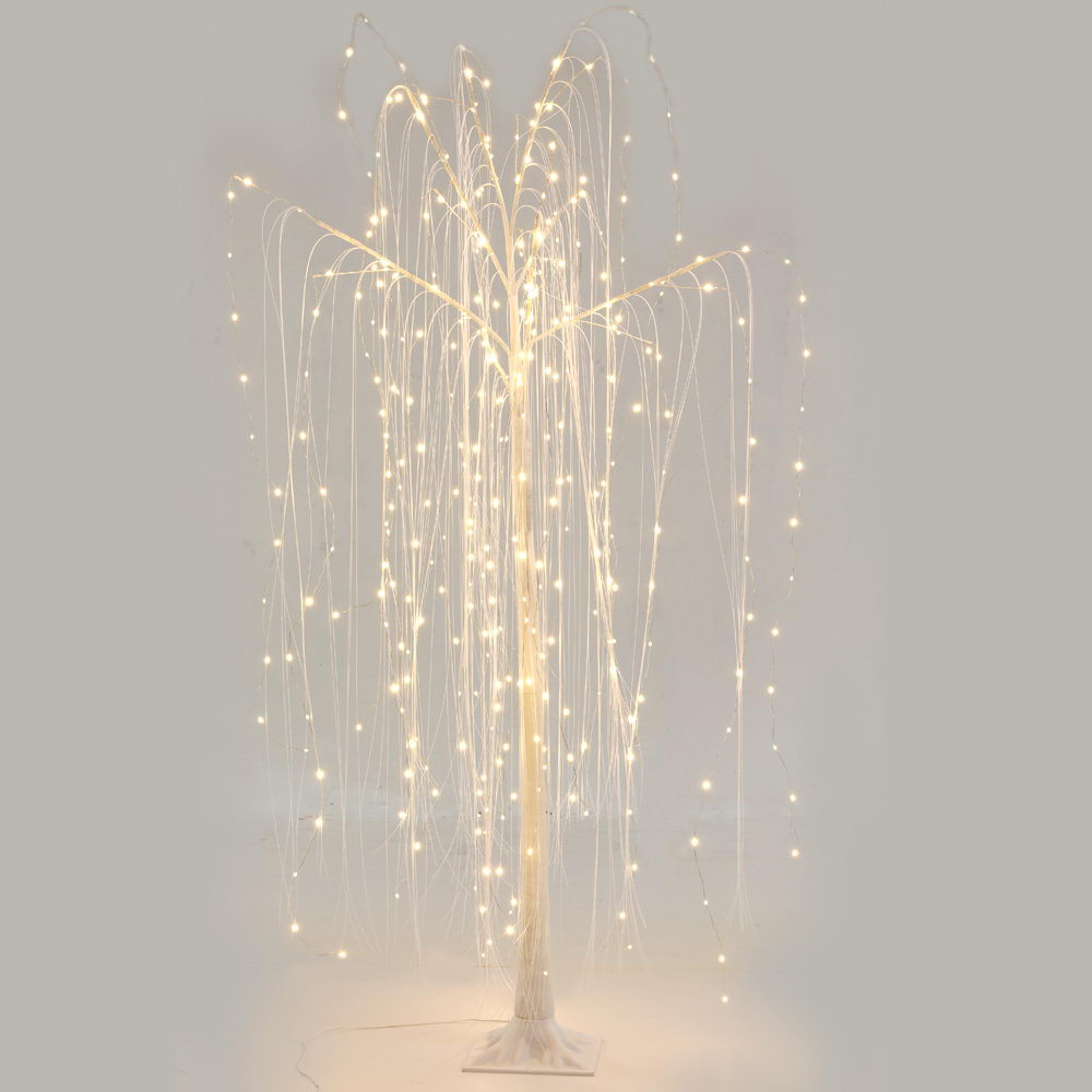 Jingle Jollys 1.8M LED Christmas Tree Willow Xmas Fibre Optic Warm White Lights