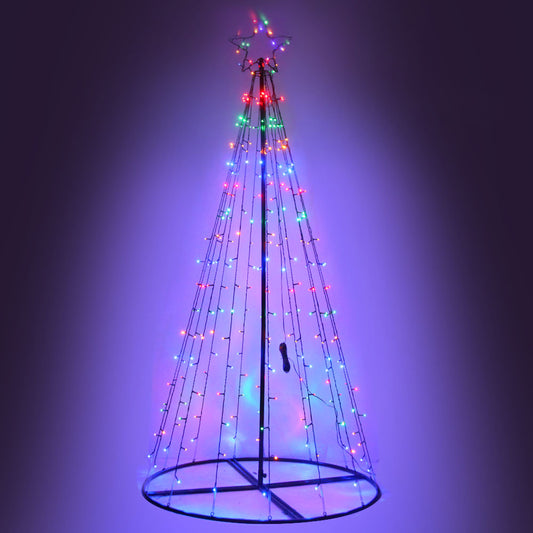 Jingle Jollys 3.6M LED Christmas Tree Lights 400 LED Xmas Multi Colour Optic Fiber