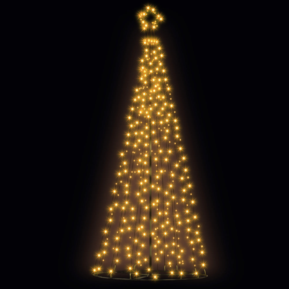 Jingle Jollys Solar Christmas Tree 3.6M LED Xmas Tree 8 Light Modes Warm White