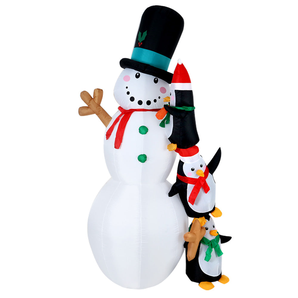 Jingle Jollys 2.4M Christmas Inflatable Snowman Xmas Lights Outdoor Decorations