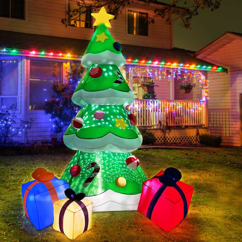 Jingle Jollys 3M Christmas Inflatable Tree LED Lights Outdoor Xmas Decorations