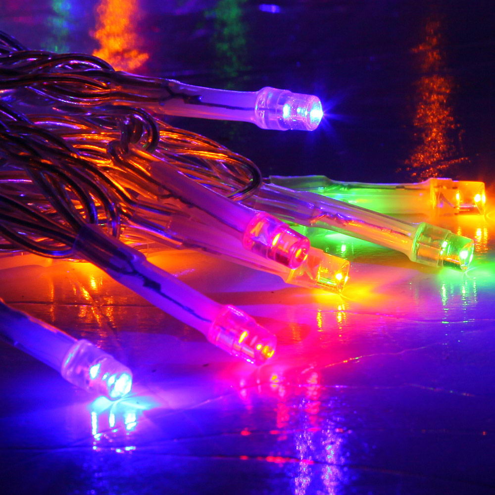 Jingle Jollys 500 Icicle Lights - Multi Colour