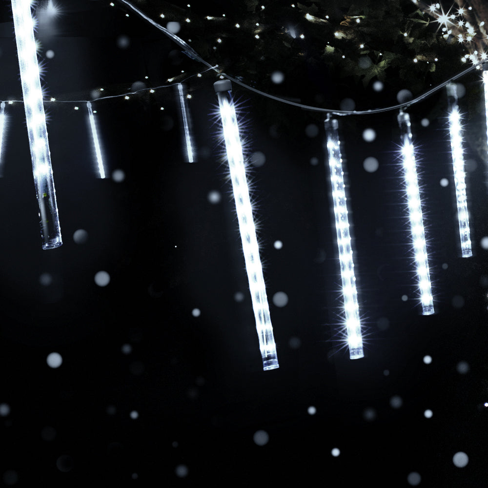Jingle Jollys Christmas Lights 960 LED 12M Shower Light Icicle Falling Metor