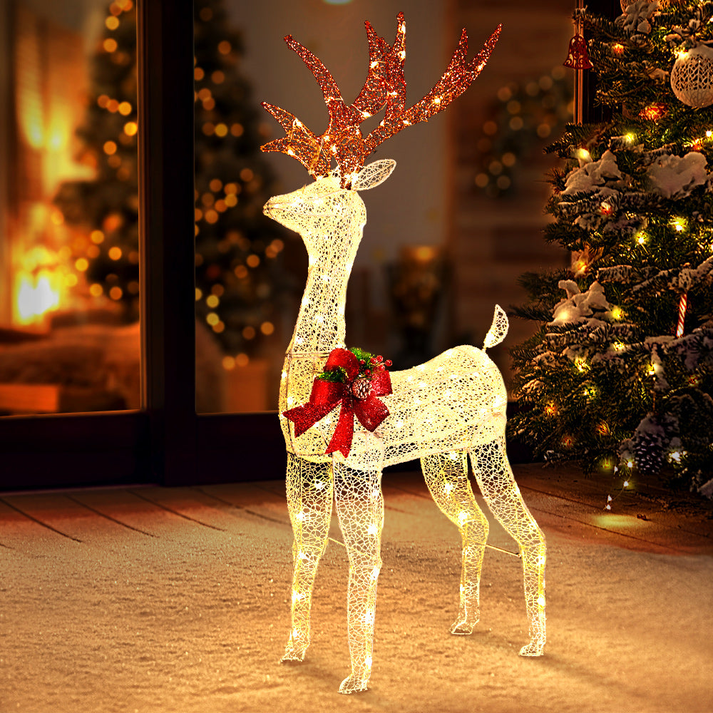 Jingle Jollys Christmas Lights Motif LED Rope Reindeer Waterproof Outdoor