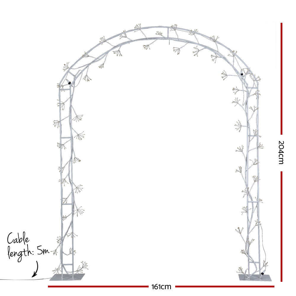 Jingle Jollys Christmas Motif Lights LED Metal Archway Waterproof Outdoor Xmas