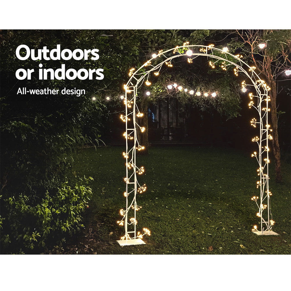 Jingle Jollys Christmas Motif Lights LED Metal Archway Waterproof Outdoor Xmas