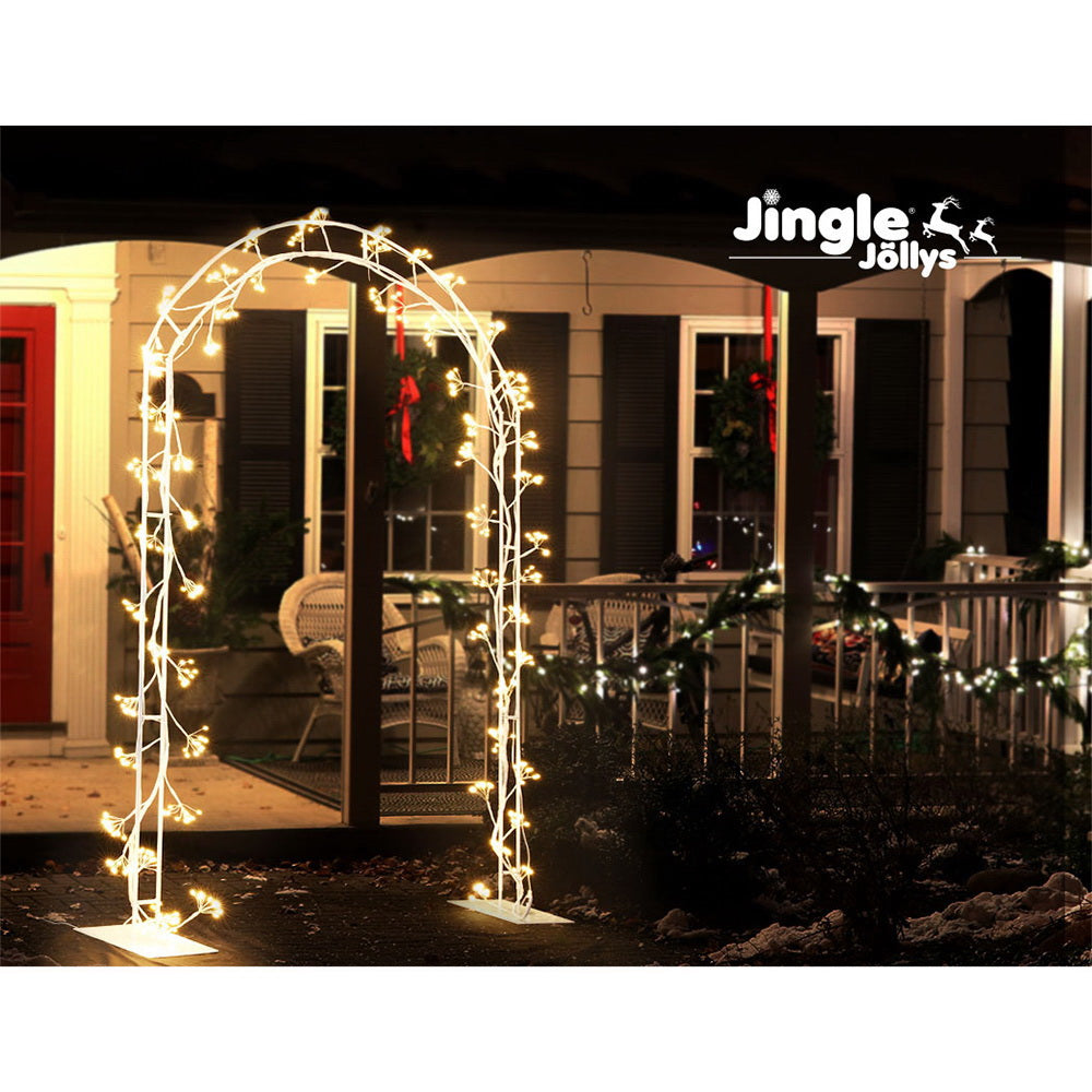 Jingle Jollys Christmas Motif Lights LED Metal Archway Waterproof Outdoor Xmas