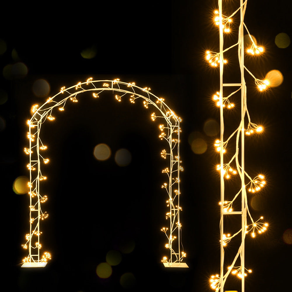 Jingle Jollys Christmas Motif Lights LED Metal Archway Waterproof Outdoor Xmas