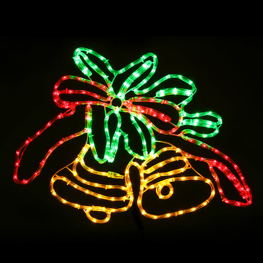 Jingle Jollys Christmas Lights 216 LED 76cm Fairy Light Bells Decorations