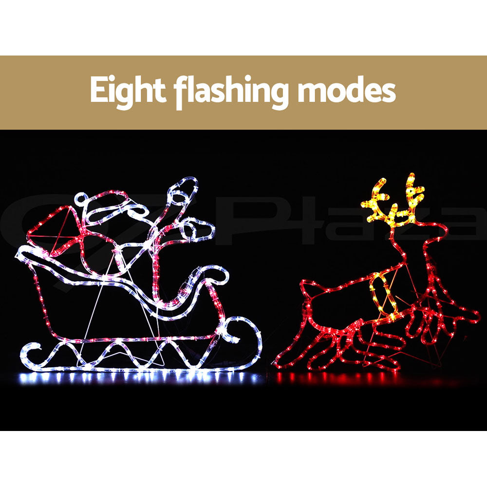 Jingle Jollys Christmas Lights 806 LED Fairy Light Reindeer Sleigh Decorations