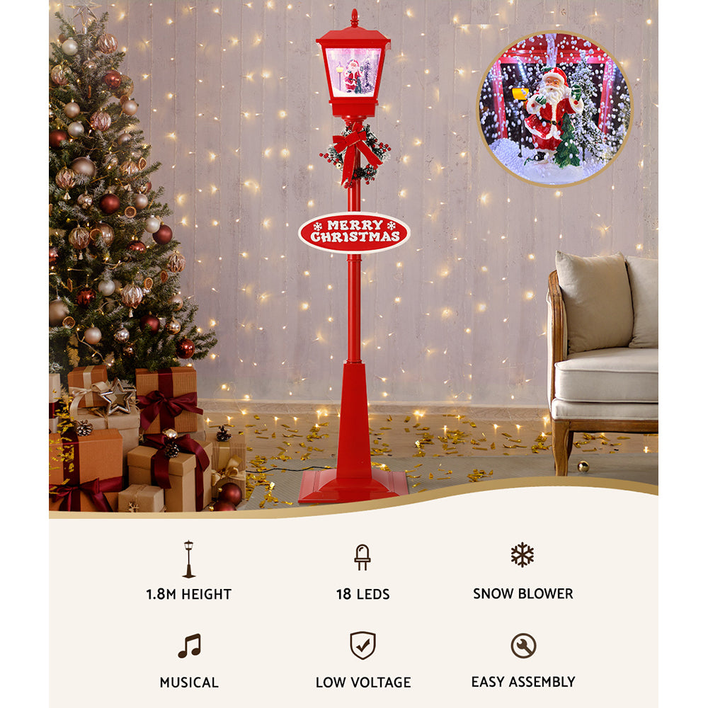Jingle Jollys Christmas Lights 180cm Post Lamp 18 LED Fairy Light Decorations