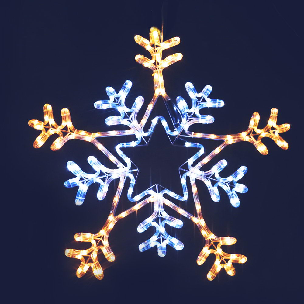 Jingle Jollys Christmas LED Motif Lights Rope Snowflake