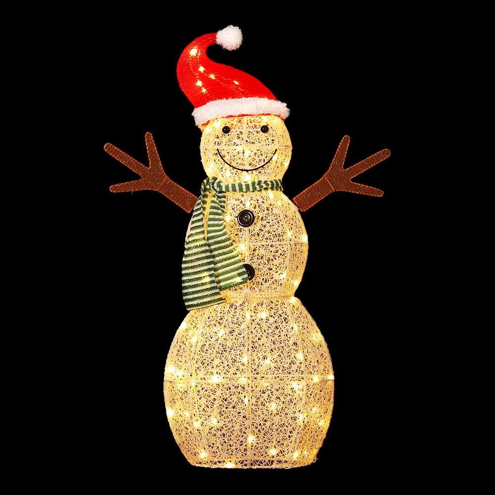 Jingle Jollys Christmas Lights 80 LED 97cm Fairy Light Snowman Decorations