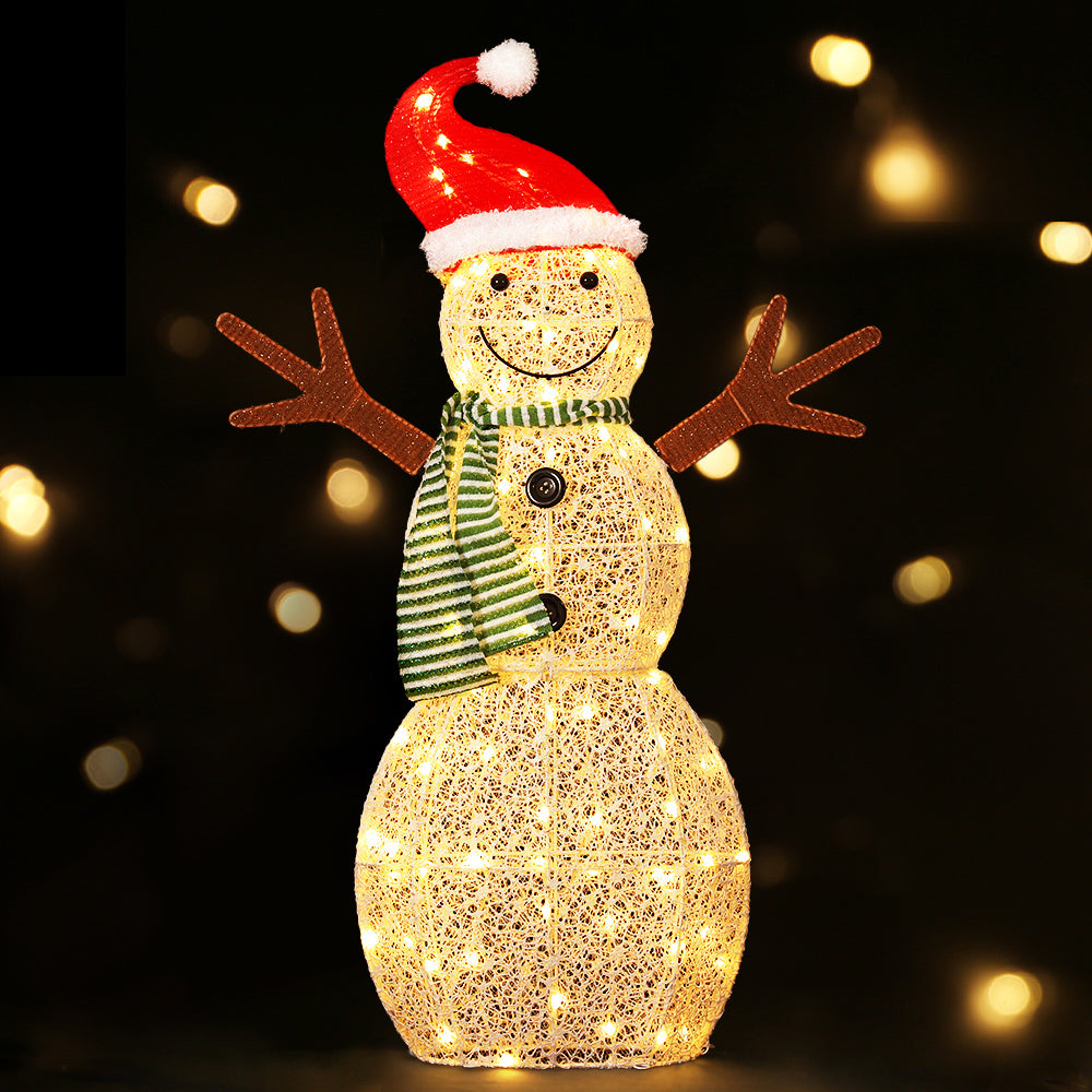 Jingle Jollys Christmas Lights 80 LED 97cm Fairy Light Snowman Decorations