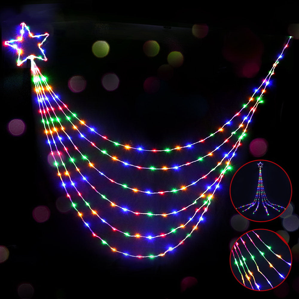 Jingle Jollys 3M Christmas Curtain Fairy Lights String 480 LED Party Wedding