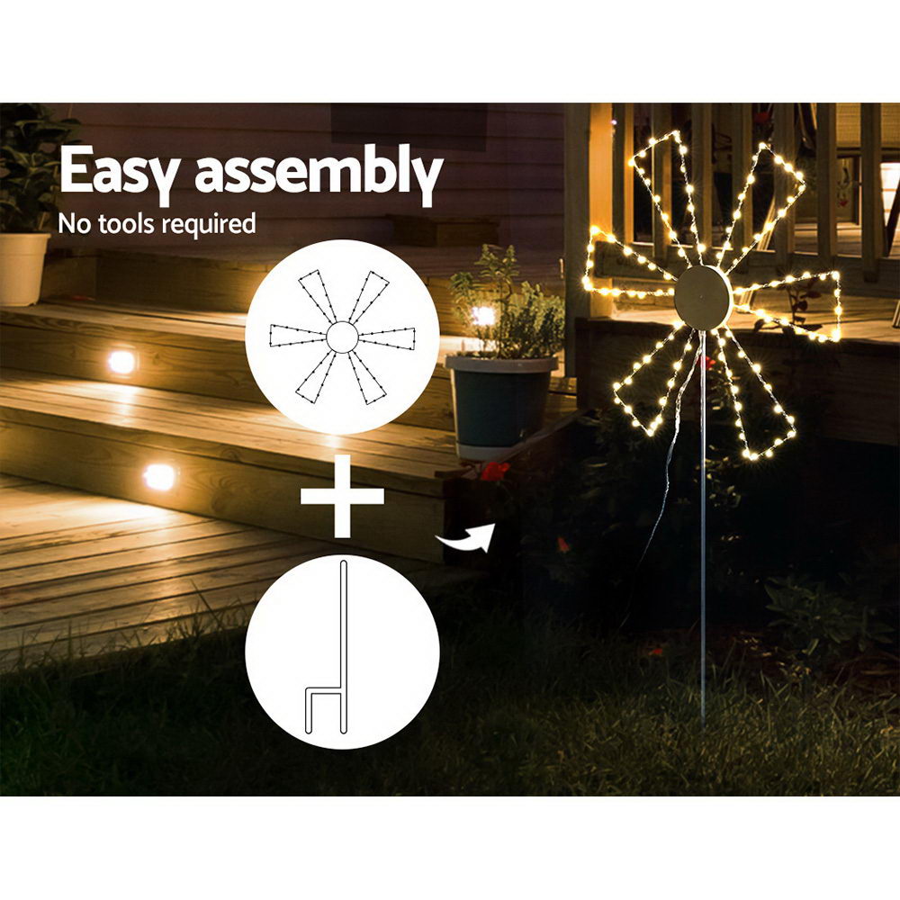 Jingle Jollys Christmas Motif Lights LED Spinner Windmill Waterproof Outdoor