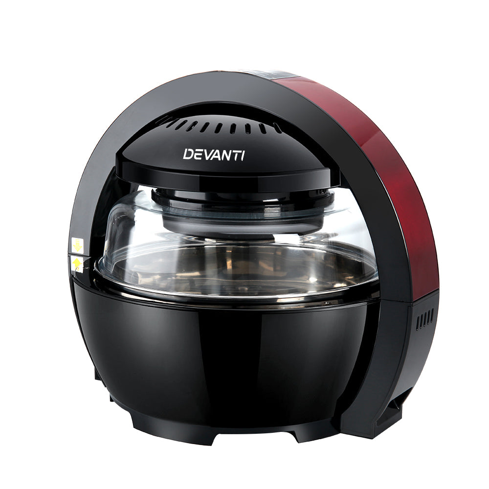 Devanti 13L Air Fryer Oven Cooker - Black & Red