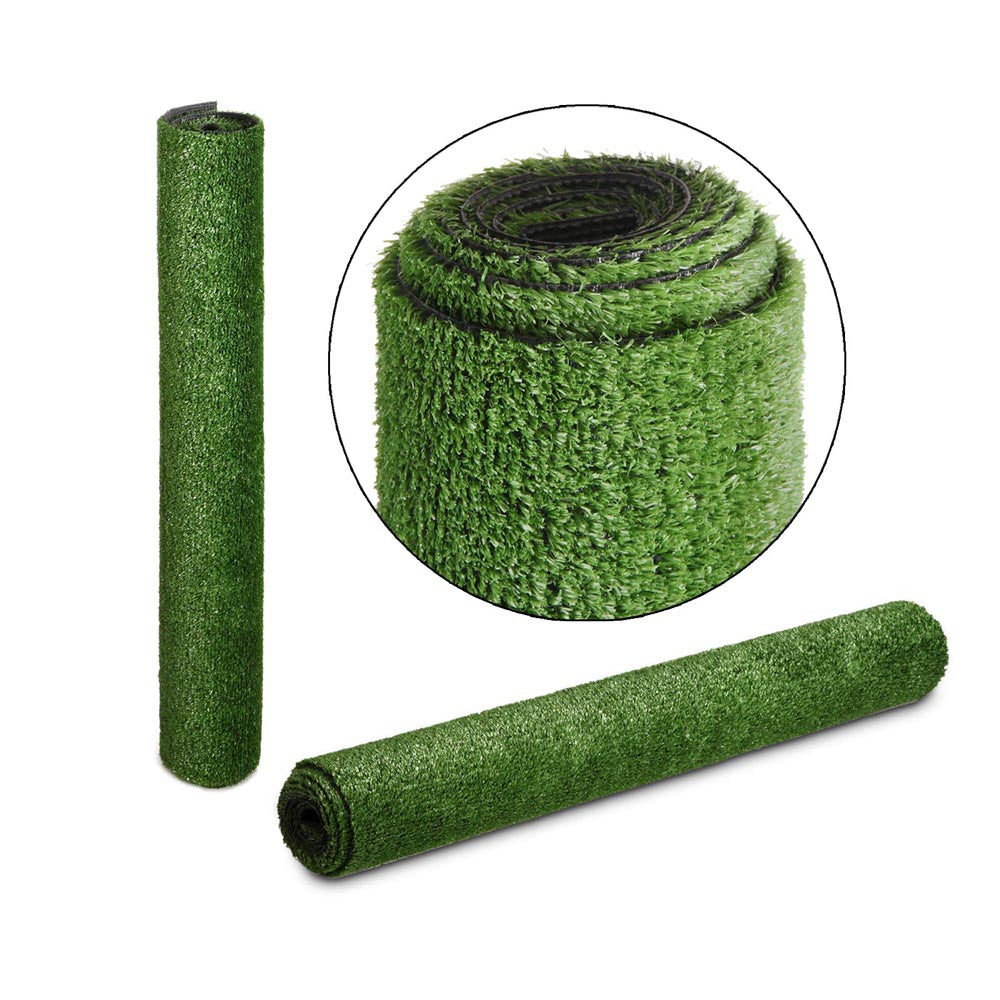 Primeturf Synthetic 10mm 1mx20m 20sqm Artificial Grass Fake Turf Olive Plants Plastic Lawn